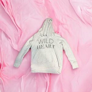 American Eagle Outfitters Beige Hoodie “Wild Heart” Size Small